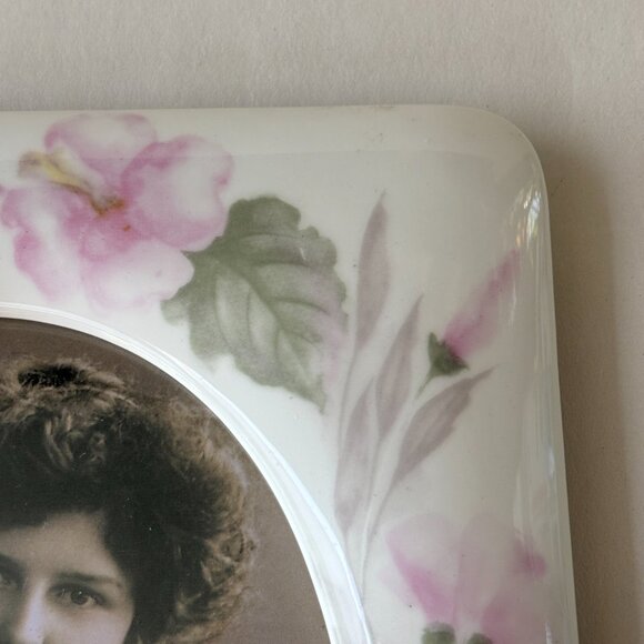 Ceramic Floral Tabletop Picture Frame- VTG - Picture 2 of 9